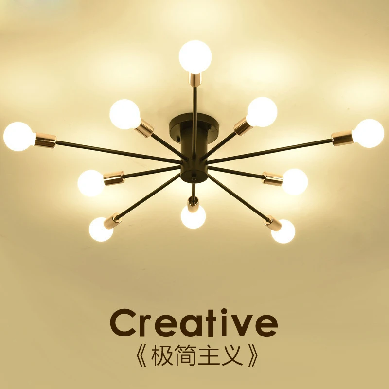 

Modern LED Ceiling Lights Industrial Iron Black/Gold Nordic Minimalist Home Decoration Living Room Dining Room Ceiling Lamps