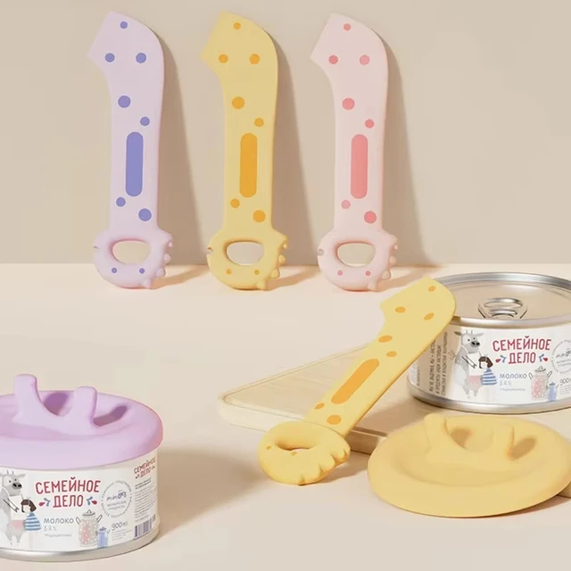 Cat Can Opener Sealing Lid Food Storage Dog Can Opener Cat Can Lid Can Spoon Cat Dog Accessories 2