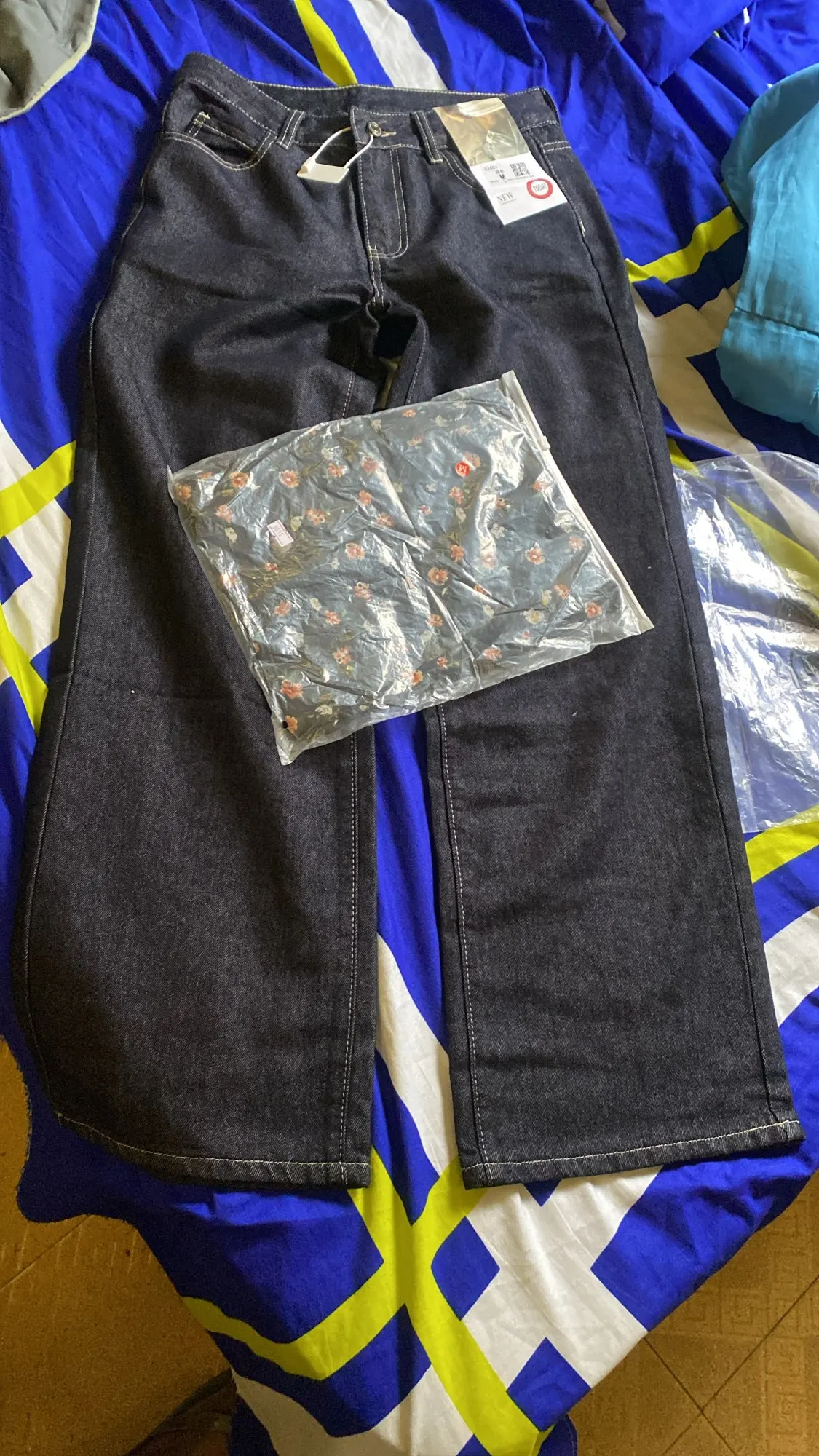 Women's Wide Leg High Waist Denim Jeans photo review