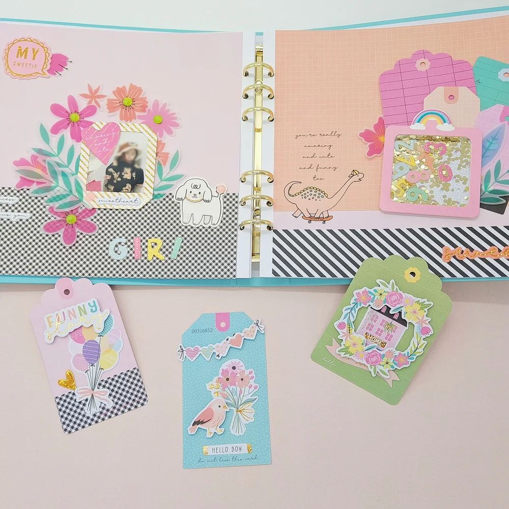 창의적인 패스 밸류 팩 스크랩북킹 용품 키트 공예 재료 세트 저널링 액세서리 카드메이킹 장식 럭키 박스