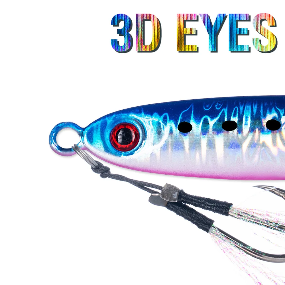 LHFSH Rassel Metall Jig Angeln Köder 10g 20g40g 60g 80g 100g Jigging Shore Casting Swimbait neue Meer Salzwasser Bass Angelgerät – Detail 5