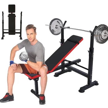 600lbs 6 in 1 Weight Bench Set with Squat Rack Adjustable Workout Bench with Leg Developer Preacher Curl Rack Fitness Strength T 1