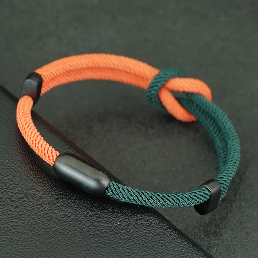 Stainless Steel Magnetic Bicolor Men String Bracelet