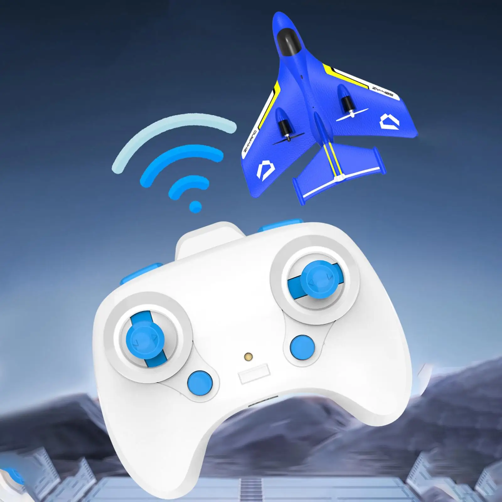Avion RC Débutant Planeur Électrique 2.4G - Rouge/Bleu