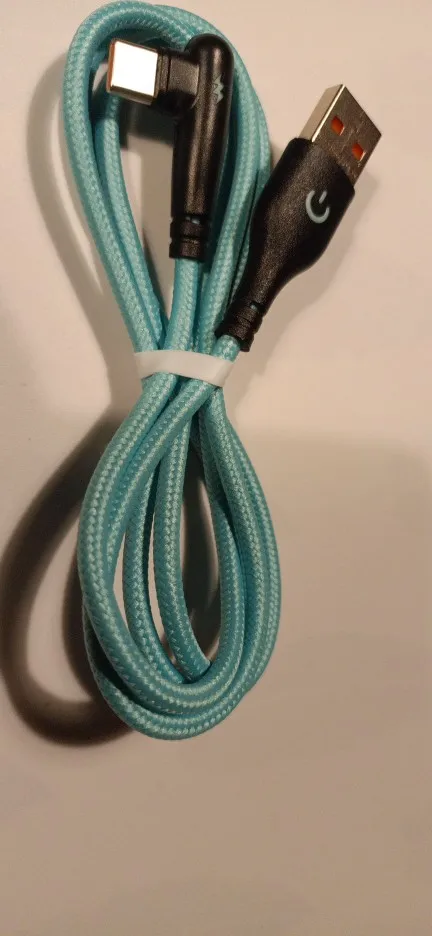 NNBILI 120W Fast Charging USB to C Cable, Nylon Braided, 90 ° Bend Design, Suitable for of Huawei，no xiaomi、iPhone、Samsung ﻿ photo review