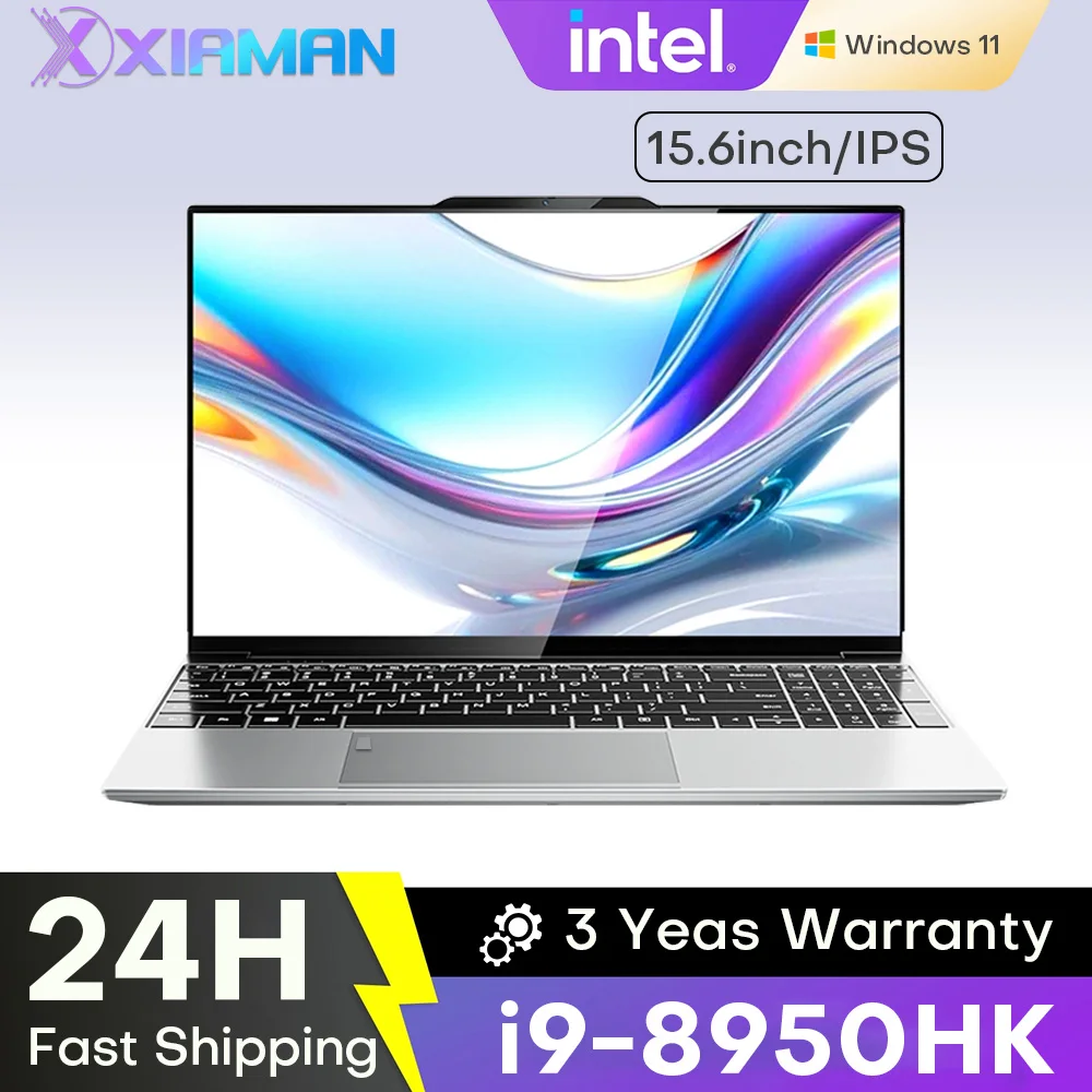 2026 Xiaman 15 6 Inch Gaming Laptop Computer Intel Core I9 8950HK Gamer 