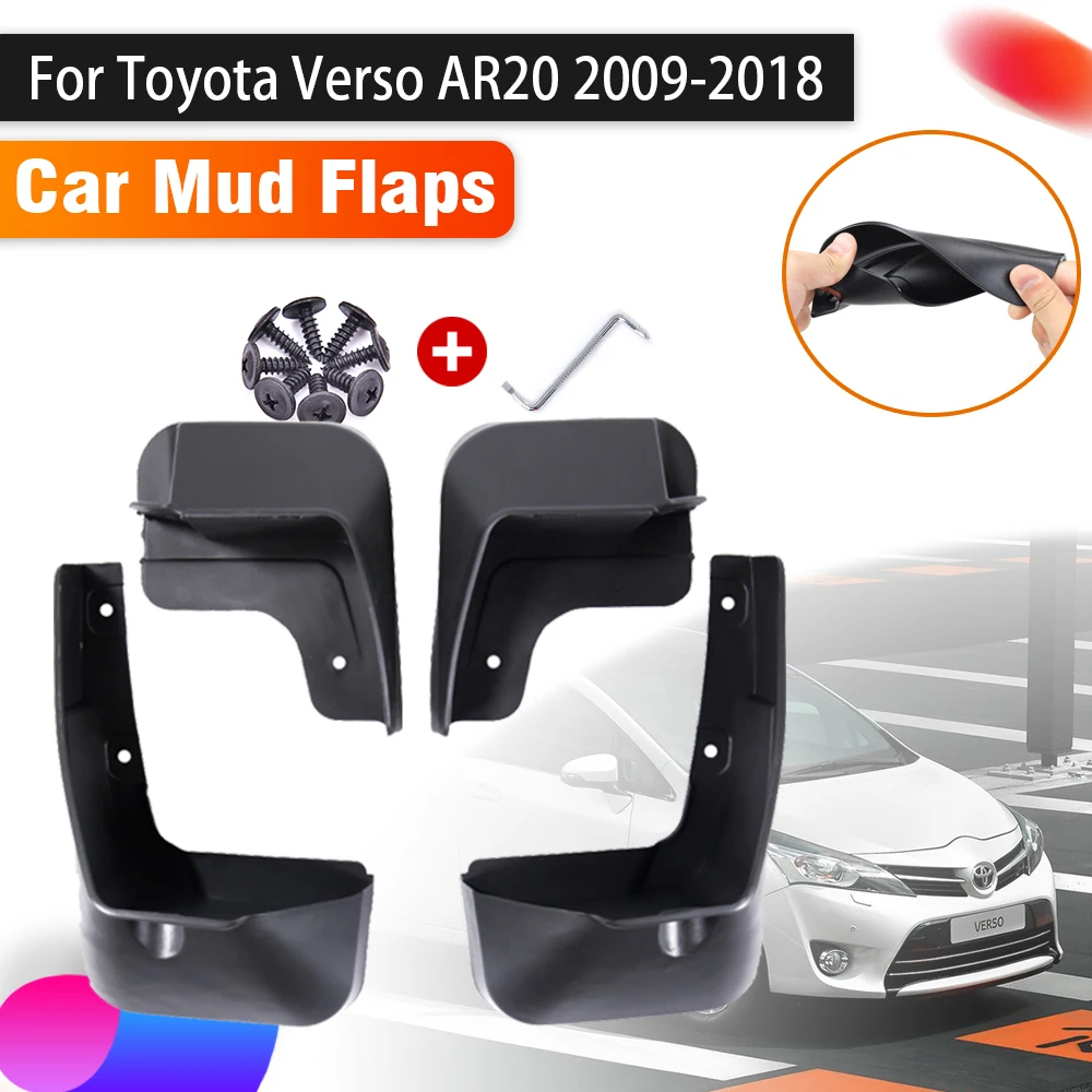 4Pcs Parafango Paraspruzzi Parafanghi Auto Per Toyota Verso Ar20 2009 ~ 2018 Auto Anteriore Posteriore Parafango Paraspruzzi Accessori Auto