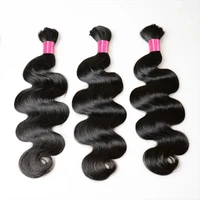 Extensions de cheveux humains en vrac pour tresses bohèmes, cheveux bruts, ondulés, 100g 2