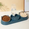 3 in 1 Dog Cat Bowls Water and Food Bowl Set Raised Cat Dishes for Hamster Small Dogs Kitten Pet Feeding Supplies