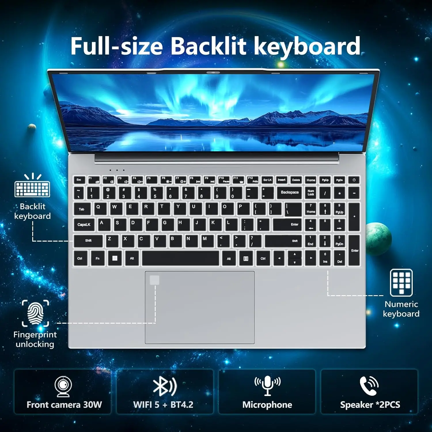15.6“ Gaming Laptop Computer Intel I9 10980Hk I3 6100 Laptop Pc Gamer 16Gb Ram 1Tb 2Tb Ssd Fingerprint Unlock Notebook Pc with Backlight - immagine 3