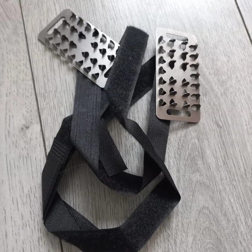 26 Teeth Stainless Steel Snow Ice Cleats Traction Crampons Anti Slip Shoe Spikes Grips for Boots Winter Walking Hiking Climbing photo review