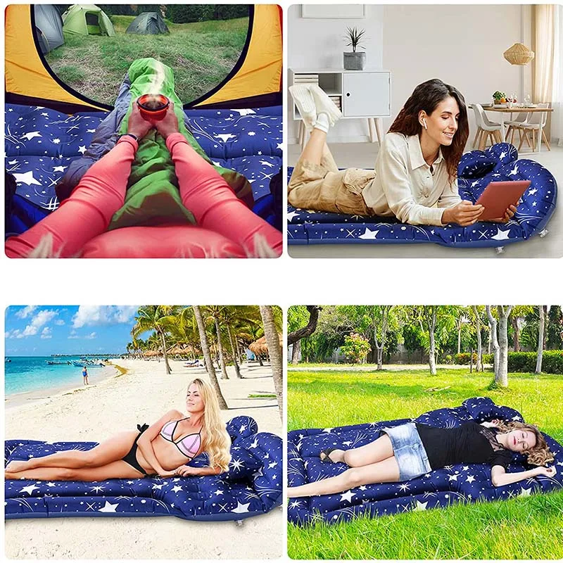 SUV Air Mattress Camping Bed Cushion Pillow Inflatable Car Bed Mattress for SUV Portable Car Air Back Seat
