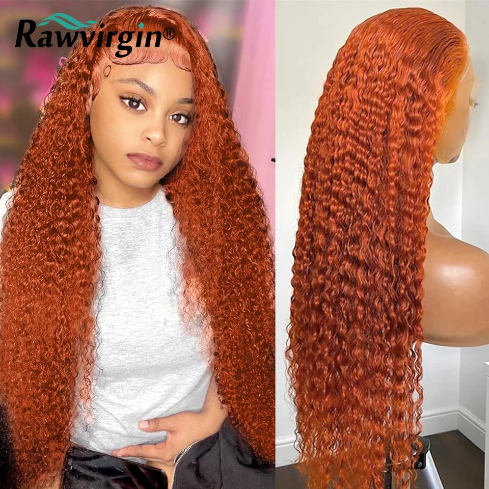 

Парик из натуральных волос Orange Ginger 13x 4, без клея, 13x6 дюймов
