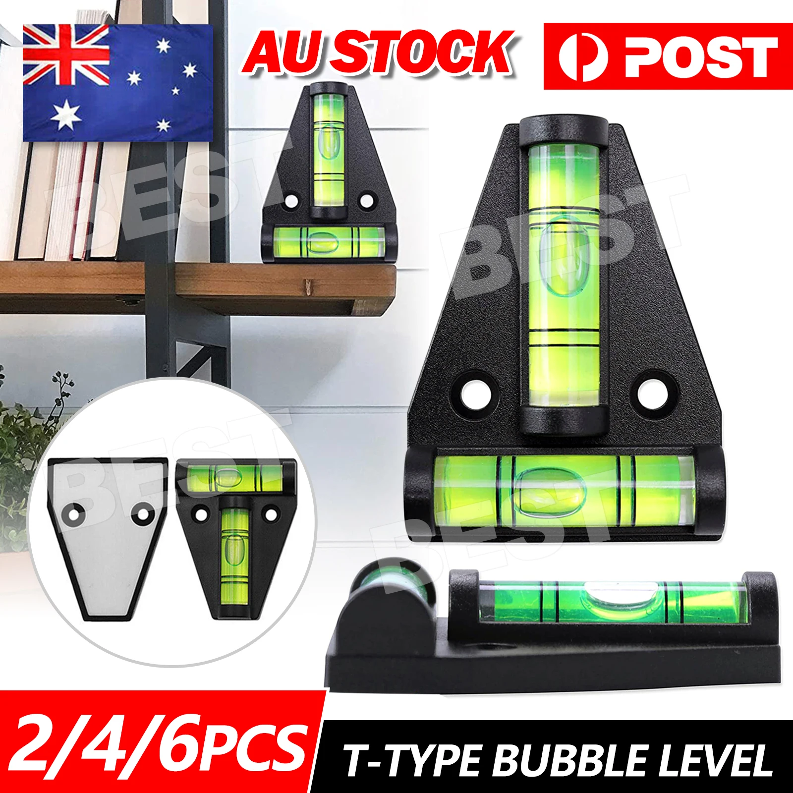 2/4/6x Spirit Level Bubble Leveler T-type Caravan RV Camper Trailer Boat Car NEW