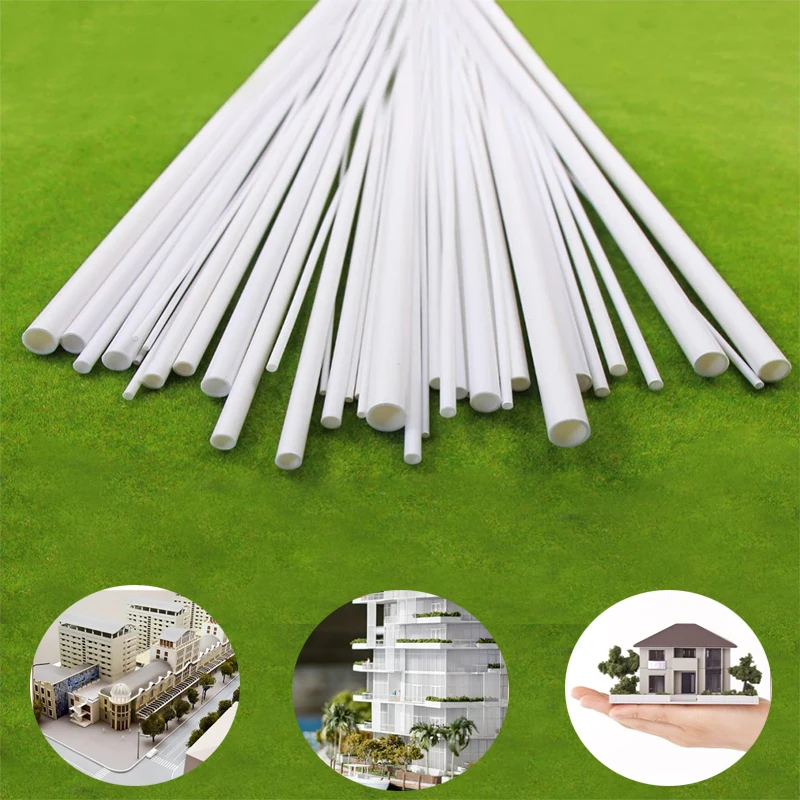 5/10/25/50pcs White ABS Round Plastic Pipe Tube Hollow Pipe OD 2/2.5/3