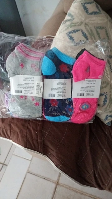 Kit 12 Pares Meias Feminina Multicolor Casual Cano Curto Cor Variados photo review