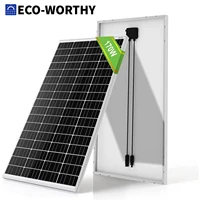 Module solaire monocristallin ECO-WORTHY, panneau solaire 170 W, 12 V, idéal pour la charge de batteries 12 V pour caravanes, jardins, camping-cars, bateaux et toits de maisons 1