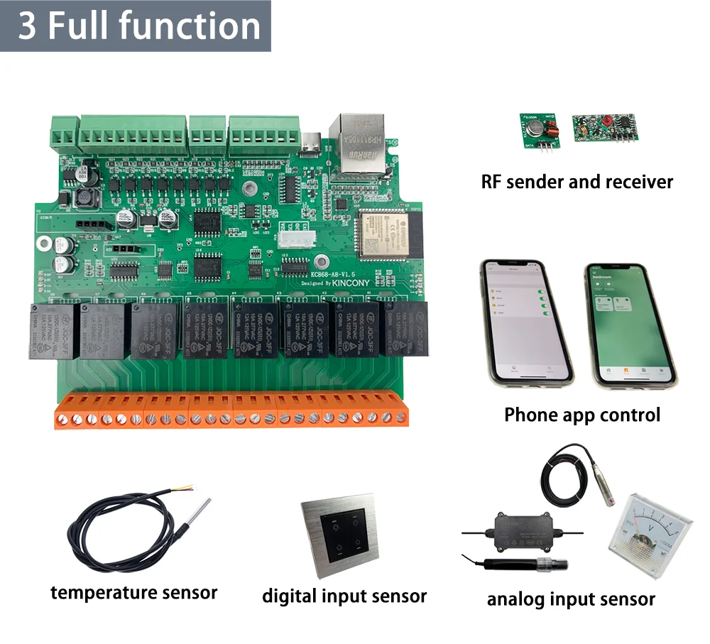 KC868-A8 ethernet relais esp32 entwicklungs board wifi schalter esphome home assistent tasmota diy – Detail 7