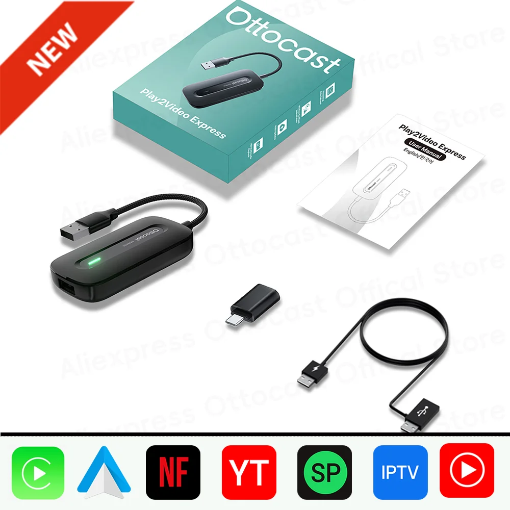 Ottocast play2video Express 2回使用のみ Ottocast play2video