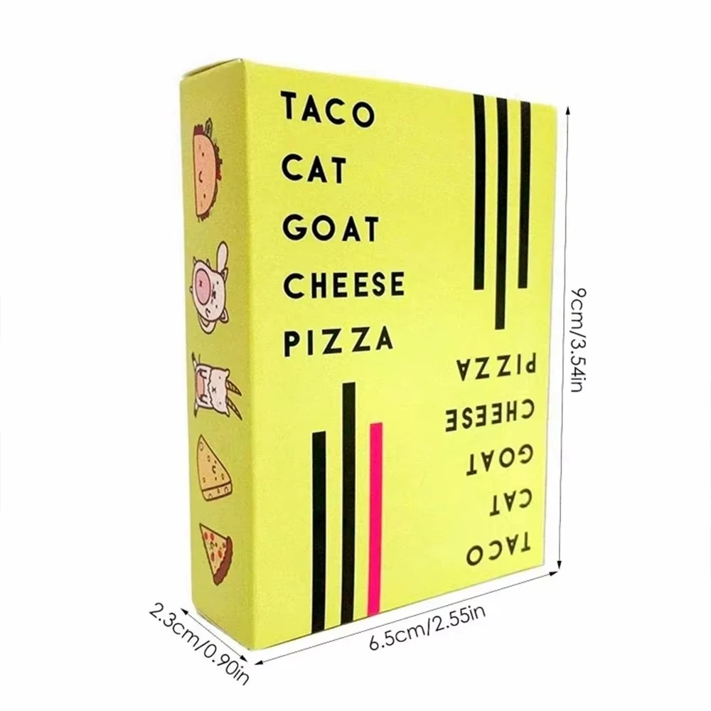 משחק קלפים Taco Cat Goat Cheese Pizza + חבילת Santa Cookie Elf Candy Snowman - משחק משפחתי לחגים עם 2-8 שחקנים