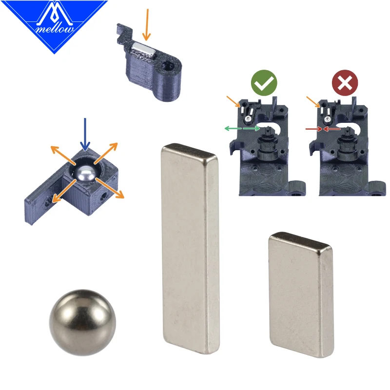 Mellow Prusa 필라멘트 센서 키트 업그레이드 감지, 3D 프린터 부품용 스택 필라멘트 센서, I3 Mk2.5/mk3 to Mk2.5s/mk3s