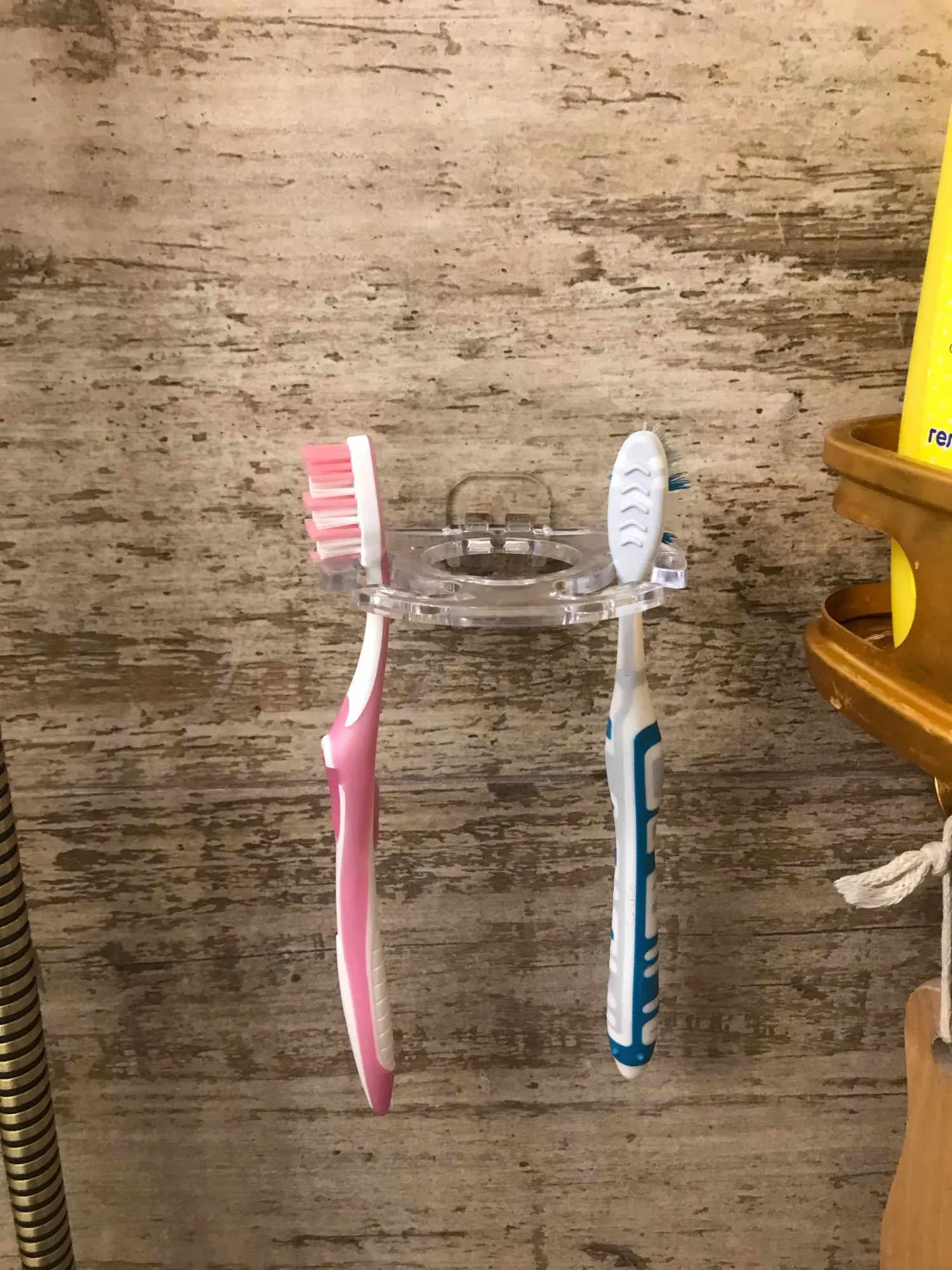 Toothbrush Hanger with Toothpaste Dispenser photo review