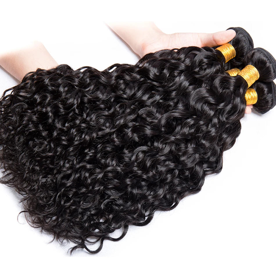 Water Wave Bundels 12A Braziliaanse Menselijk Haar Weave 1/3/4Pcs Diepe Kinky Krullend Haar 100 G/stk goedkope Virgin Hair Extensions Natuurlijke