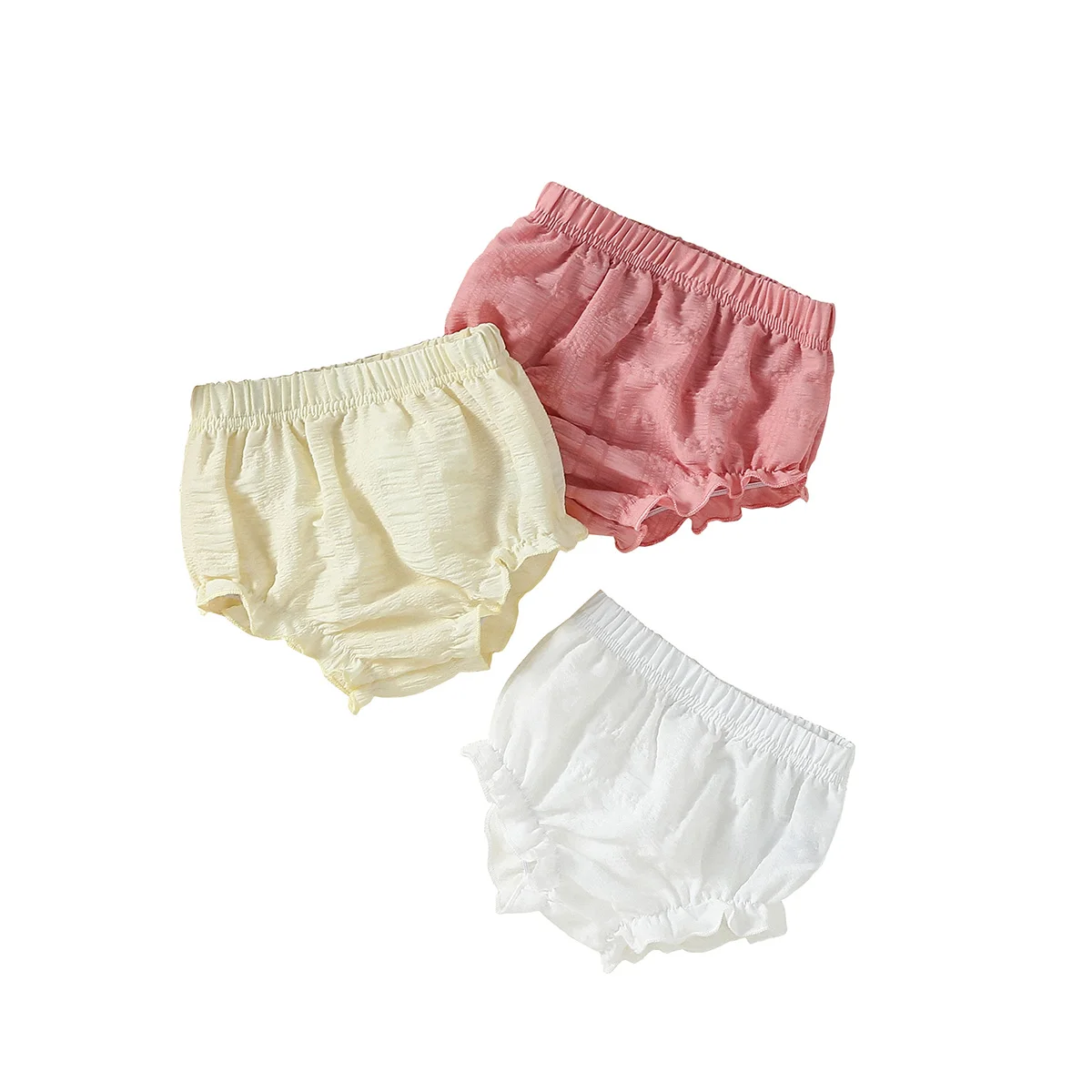 Casual Shorts 3pcs Baby Girls Solid Short Pants Summer