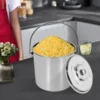 Secchio in acciaio inossidabile da 12 litri, lattina per latte resistente da 1,6 mm con coperchio, per conservare liquidi, olio, latte, acqua, cucina commerciale a tenuta stagna 1