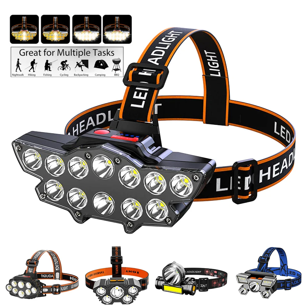 Linterna LED frontal para cabeza Luz Verde - Grow Barato