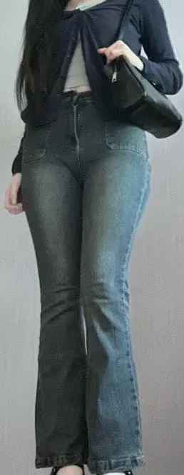 Women's Korean Y2K Bell Bottom Streetwear Denim photo review