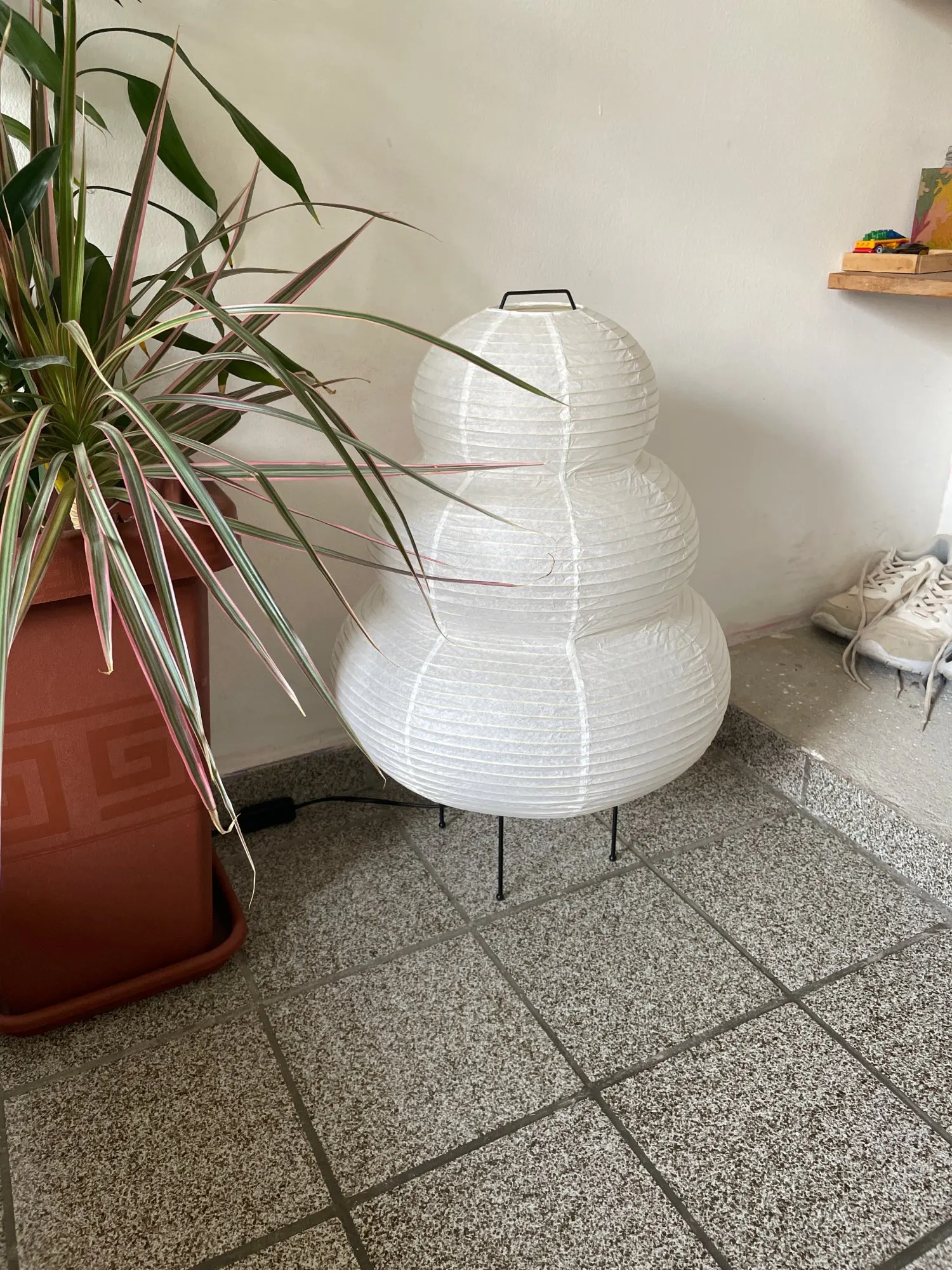 Layered Japanese Paper Lamp, customer photo