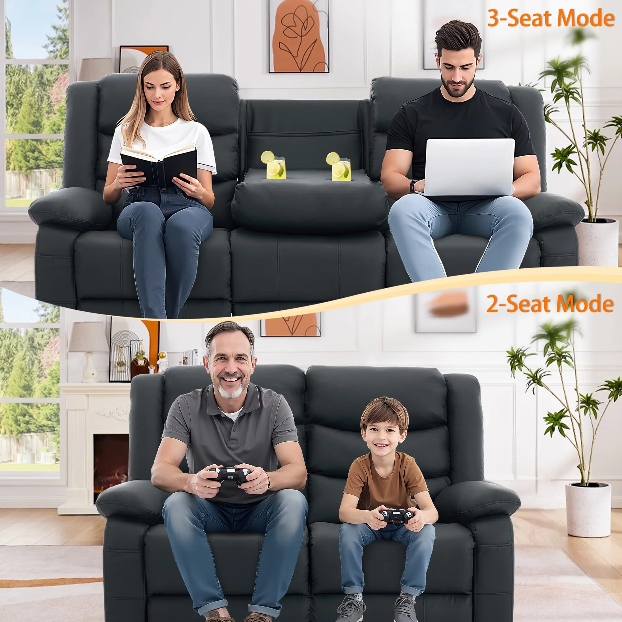 3-Seater Recliner Sofa 6