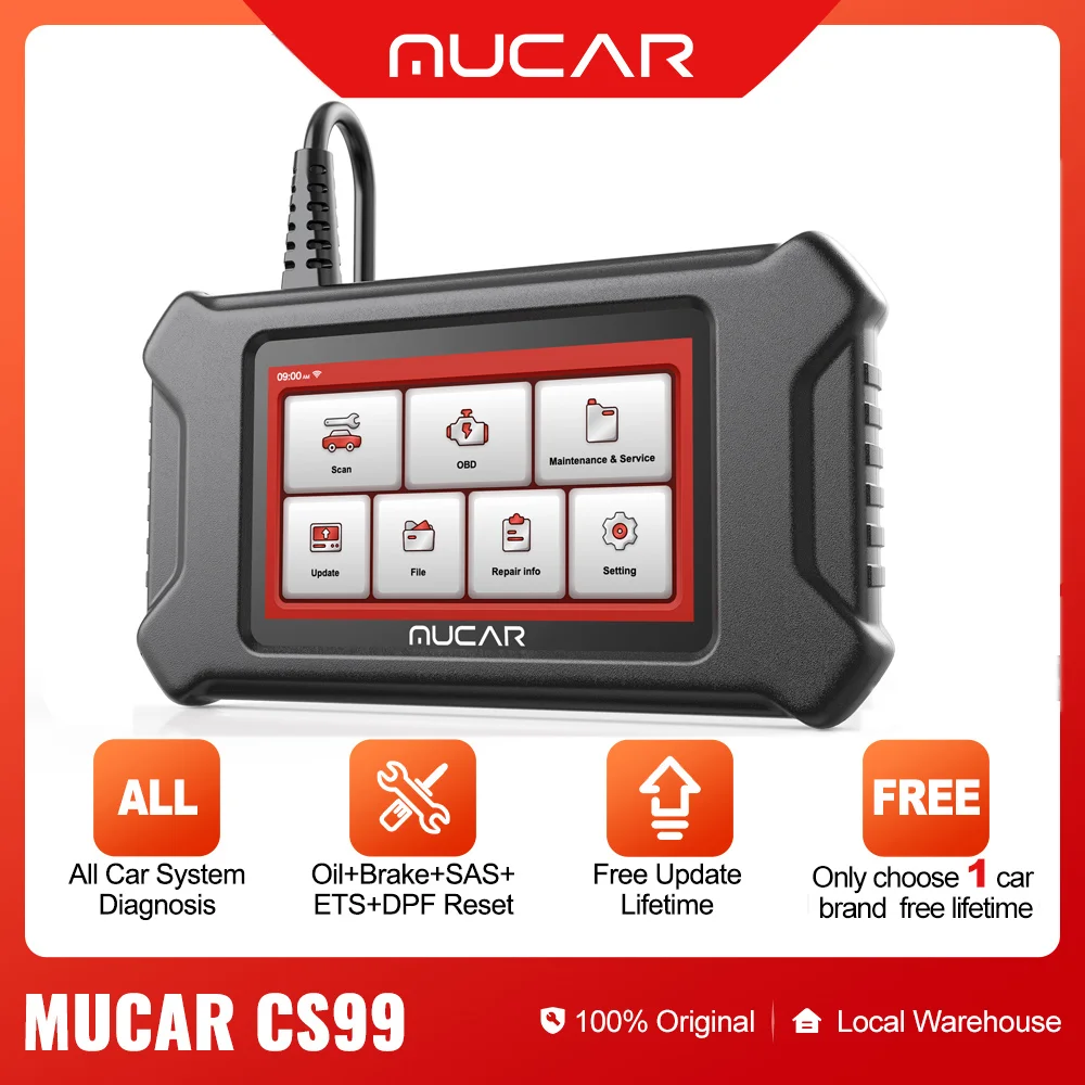 Mucar Cs99 Obd2 Scanner Professional Full System Car Diagnosis Oil ...