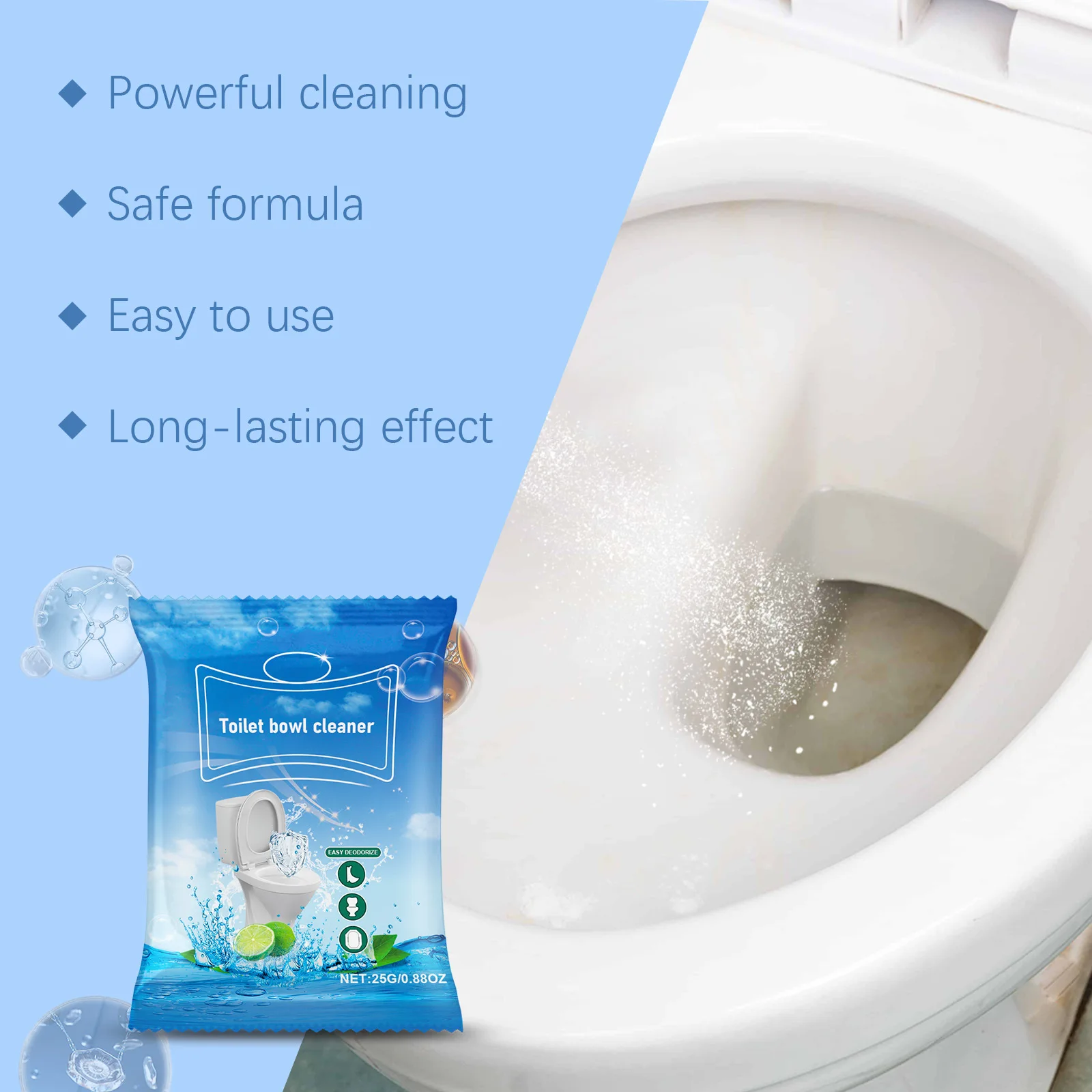 Freshening Toilet Bowl Remove Yellow Cleaner Tablets Urine Dirt Tank Descaling Deodorant Stubborn Limescale Cleansing Tablets