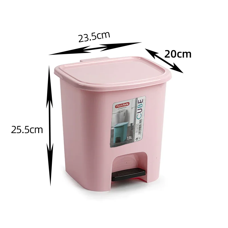 7,5-liter small capacity bucket Pedal bin perfect for bathroom