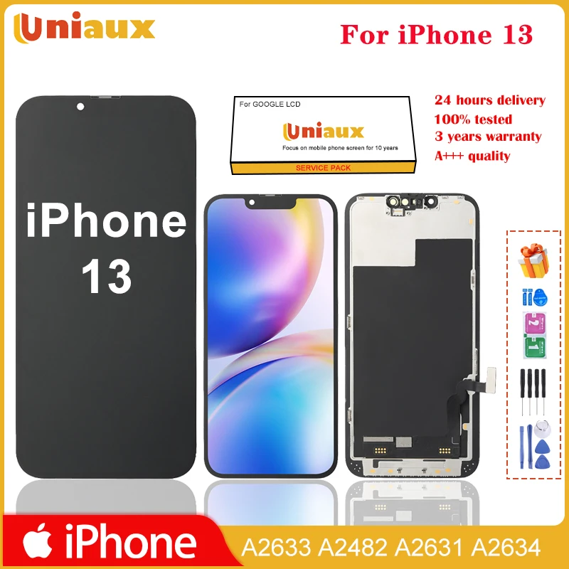 Display Oled Da 6.1 "Per Iphone 13 Oled 3D Touch Screen Incell Quality Digitizer Parti Di Ricambio Per L'Assemblaggio Con Regalo