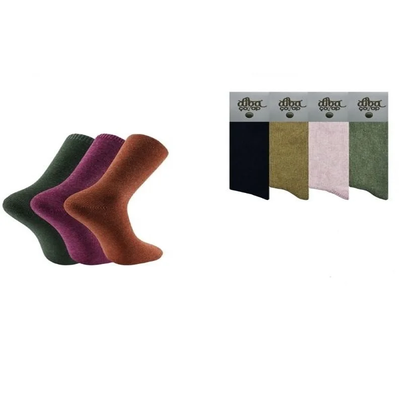 Odix Women's Winter Wool Mixed Color Wool Socks Size 36-40 3 Pairs
