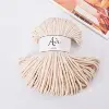KNOTITUDE Braided Cord 3 mm 100yards Braided Cotton Cord Macrame Rope Premium Yarn Crochet Yarn Macrame String Cotton Yarn 3