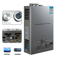 Efficace 6L chauffe-eau chaud gaz de pétrole liquéfié salle de bains chauffe-eau sans réservoir numérique en acier inoxydable chaudière instantanée Kits de chauffage 1