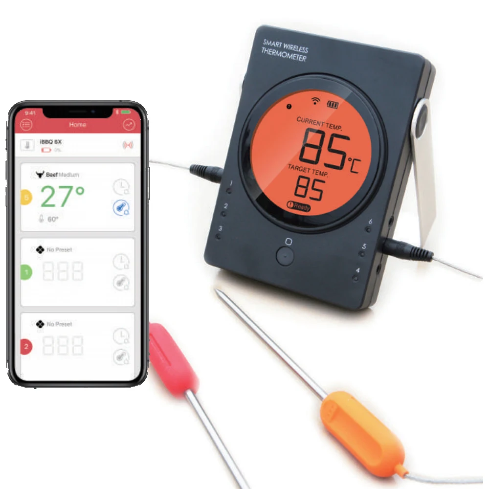 送関込 MEATER+ 長さ165フィート スマート ワイヤレス 肉用温度計 ...