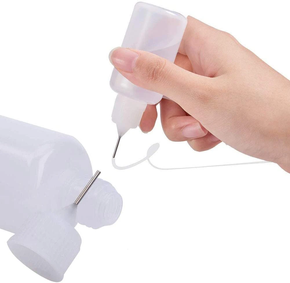 5Pcs 5/10/20/30/50/100ML Resuable Needle Tip Glue Applicator Plastic Bottle Paper Quilling DIY Scrapbooking Paper Craft Tool refillable bottles glue applicator bottle