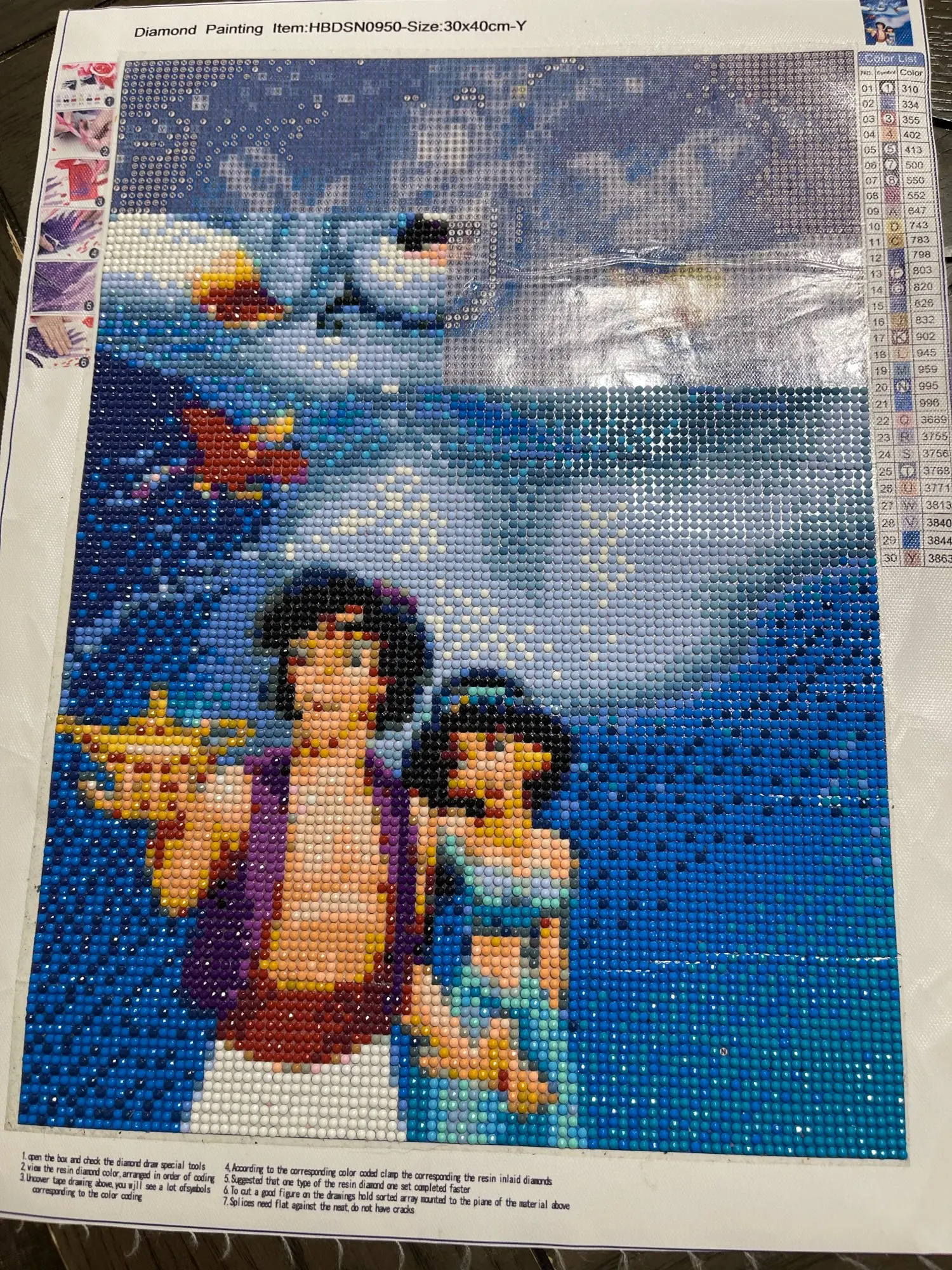 5D Aladdin DIY Diamond Painting 30x40cm