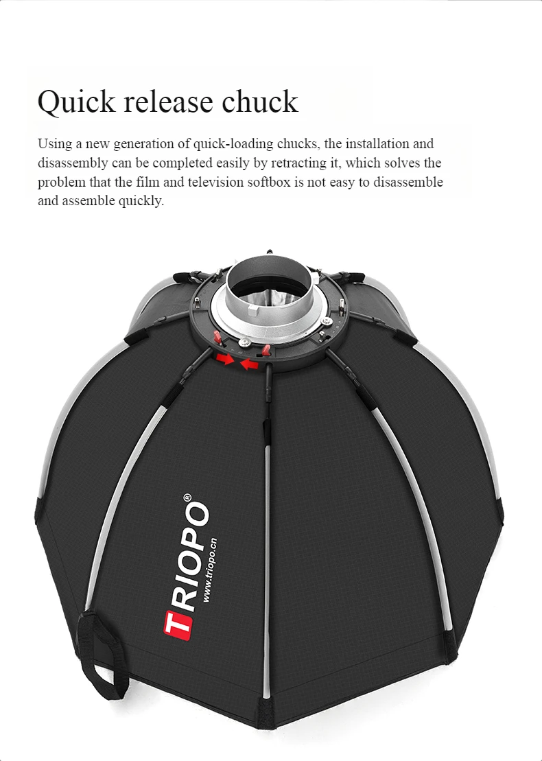 Description Picture 6 of itemTriopo 55cm 65cm 90cm 120cm Speedlite Portable Octagon Umbrella Softbox + Honeycomb Grid Outdoor Flash Soft Box for Iconic Brand Godox