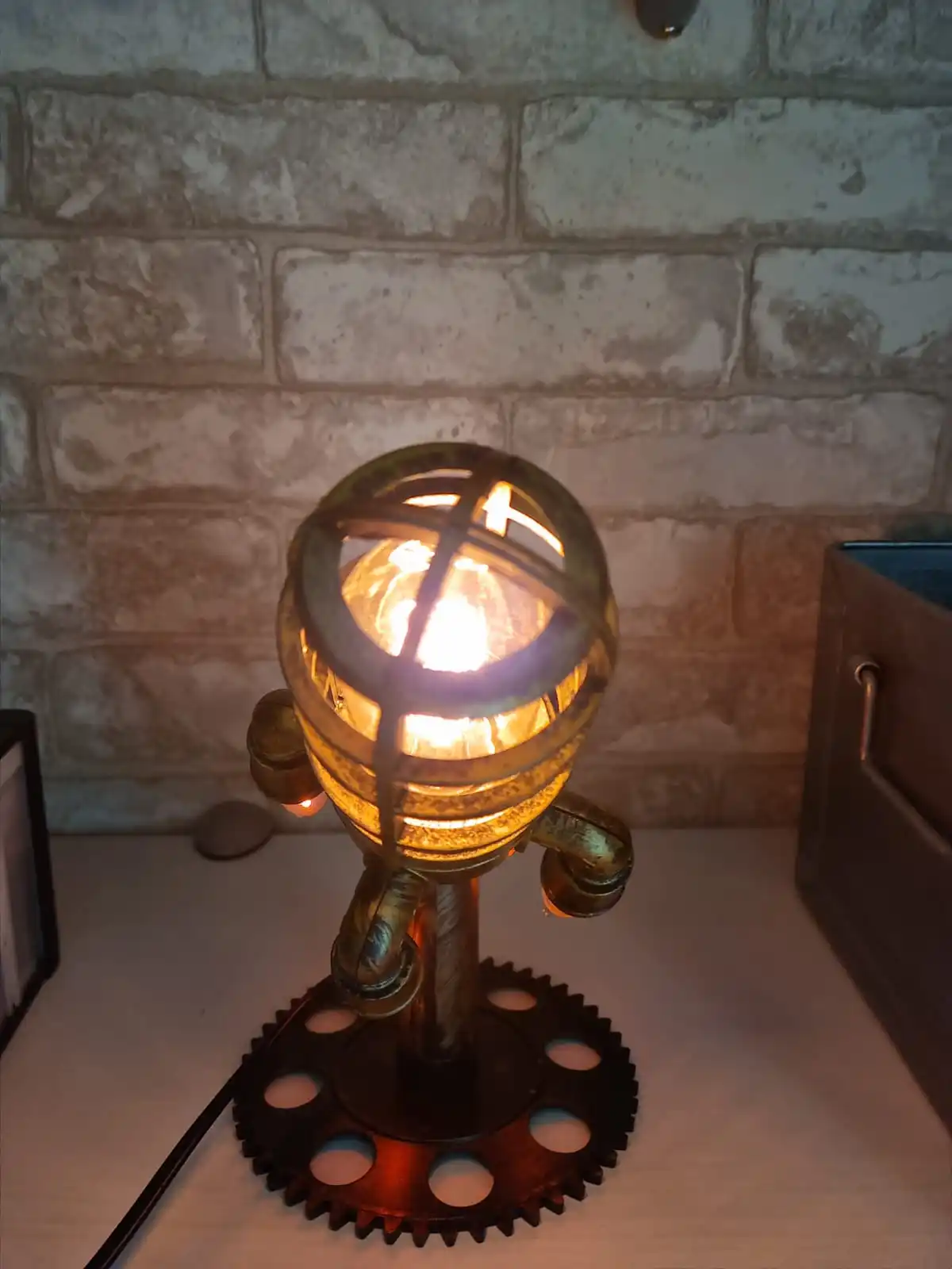 Rocket Night Light Vintage Steampunk Rocket photo review