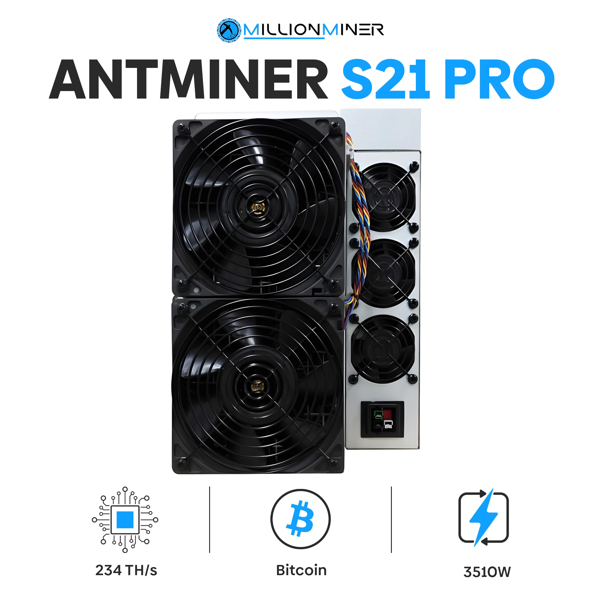 AC. Bitmain Antminer S21pro 234T Bitcoin Miner 3510W Hash Rate New Entry  Level for Cryptocurrency Mining - AliExpress