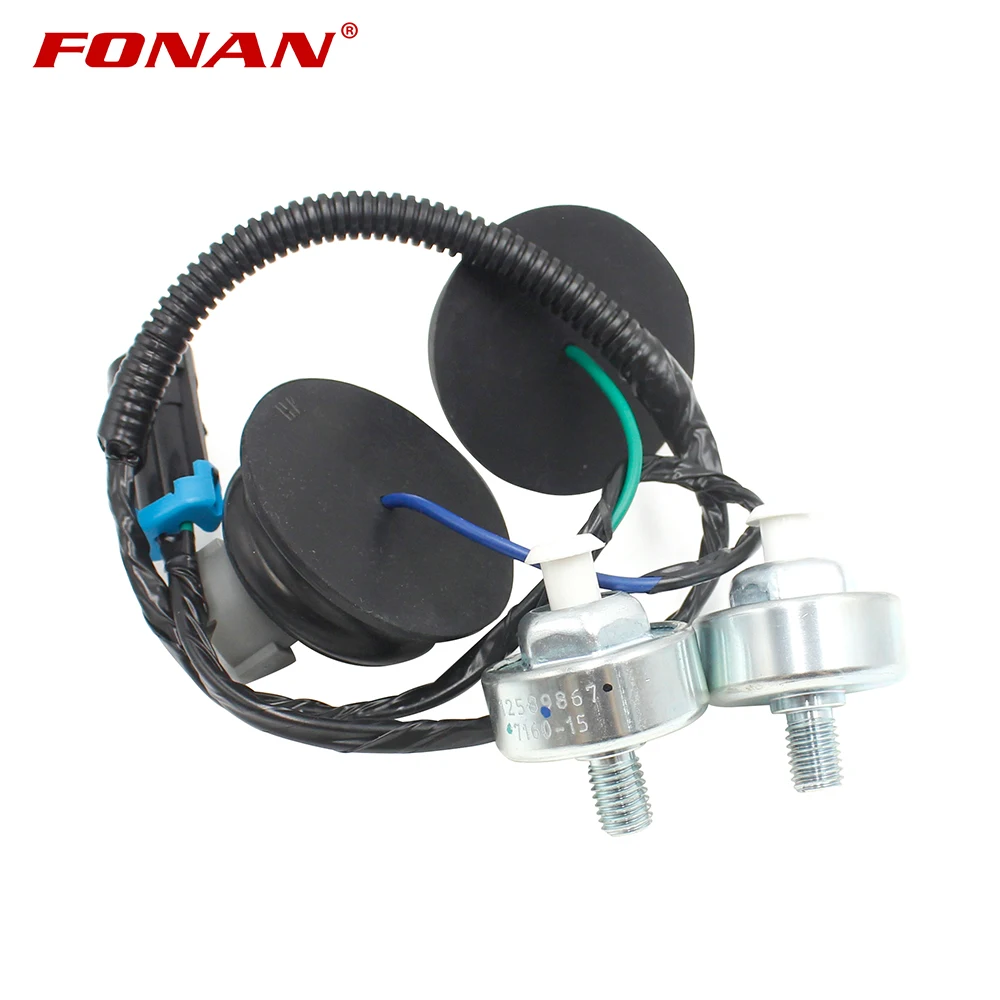 Knock Sensors with Wiring Harness 2PCS For Chevy Suburban Silverado Avalanche Tahoe GMC Sierra Cadillac Hummer 12601822 12589867 detonation knock sensor