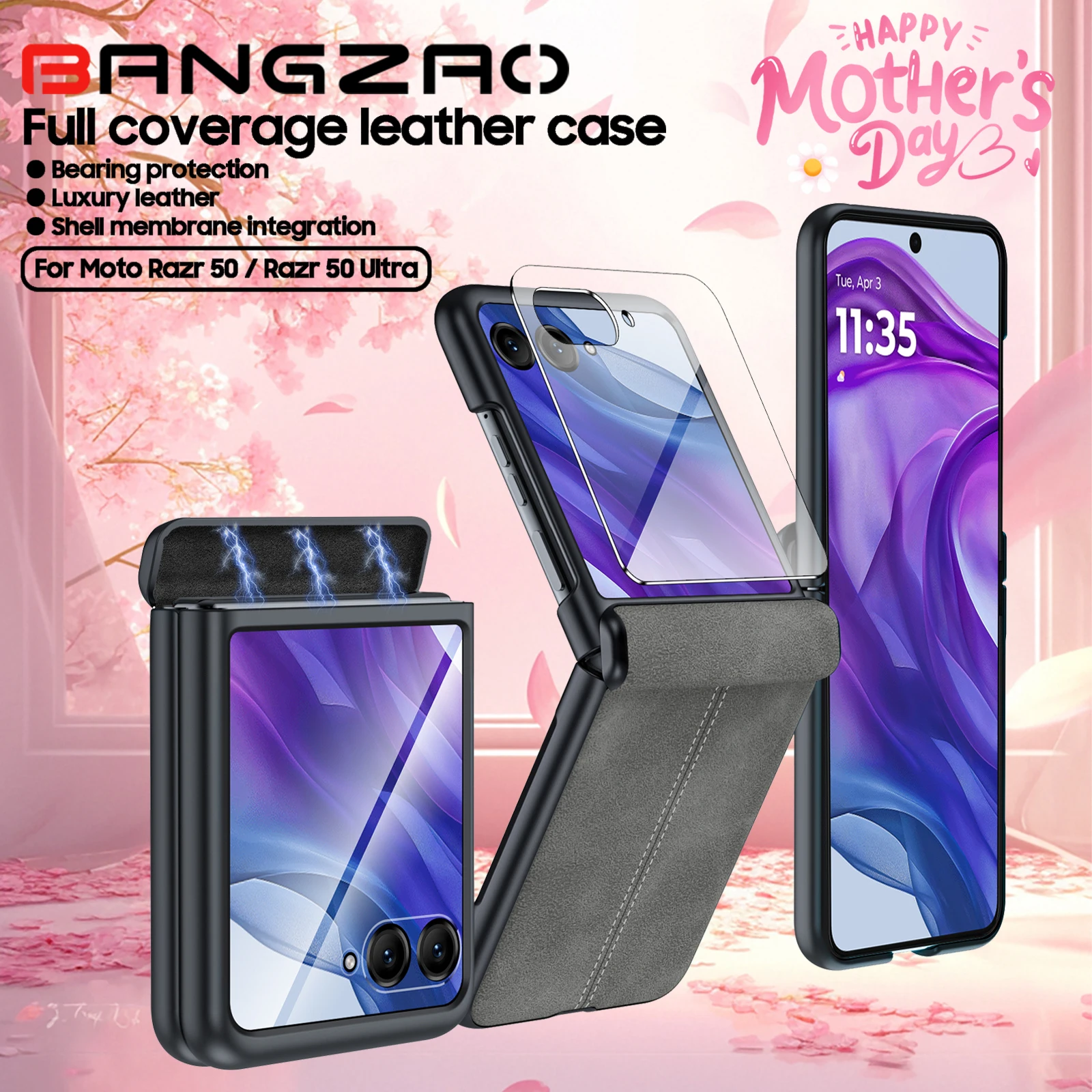 Premium Hinge Protection Case with Full Coverage and Anti-Fall Design in Business Style