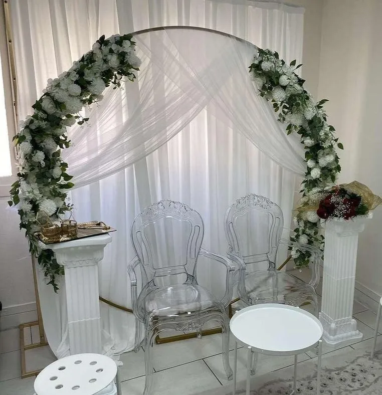 Guirlande roses artificielles blanches chemin de table photo review