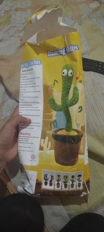 Kit 1/2 Cacto Dançante e Falante Interativo Recarregavel Reproduz Voz, Música, Dança, Luzes, Pelúcia Boneco Brinquedo+cabo photo review